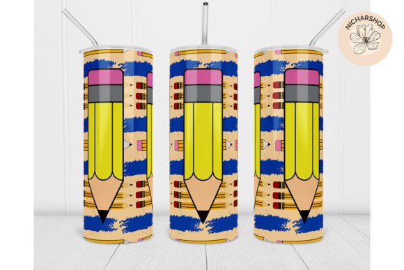 20oz Back to School Tumbler Pencil Wrap: A Digital Design for Creative Projects