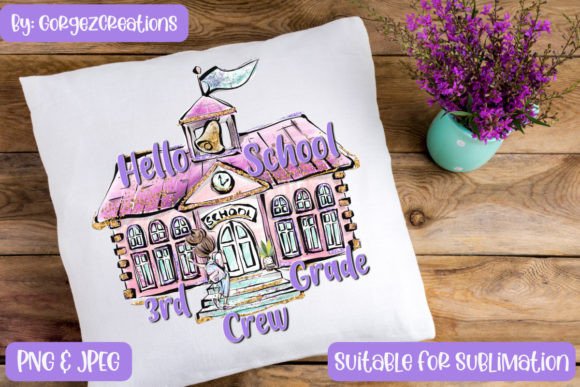 Back to School, 3rd Grade, Girl. PNG: A Versatile Digital Design for Creative Projects