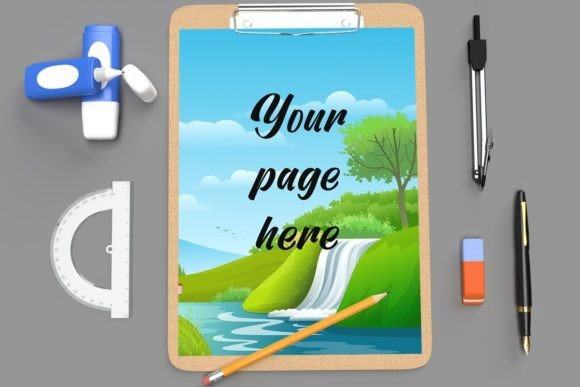 Back to School A4 Page Mockup PSD: A Must-Have Tool for Creative Professionals