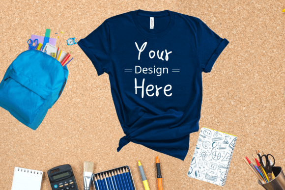 Back to School Blue Navy T-shirt Mockup: A Practical Tool for Creative Professionals
