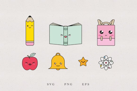 Back to School Kawaii Clip Arts: A Creative Resource for Digital Design