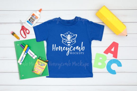 Back to School Mockup: Enhance Your T-Shirt Designs with True Royal 3001T