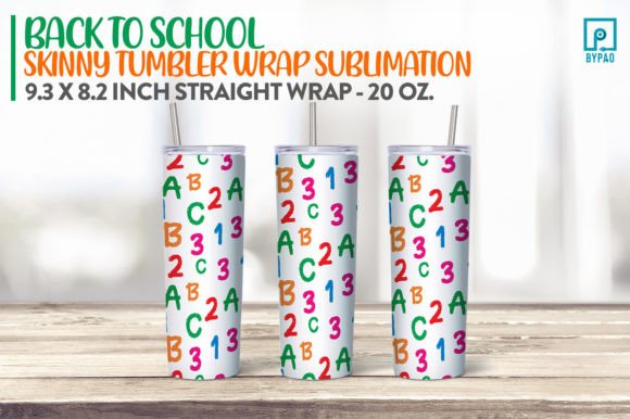Back to School Skinny Tumbler Wrap 1