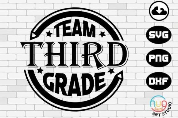 Team Third Grade: Back to School SVG Files for Creative Projects