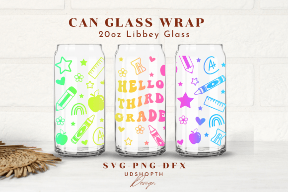 Third Grade SVG,Back to School Wrap 20oz